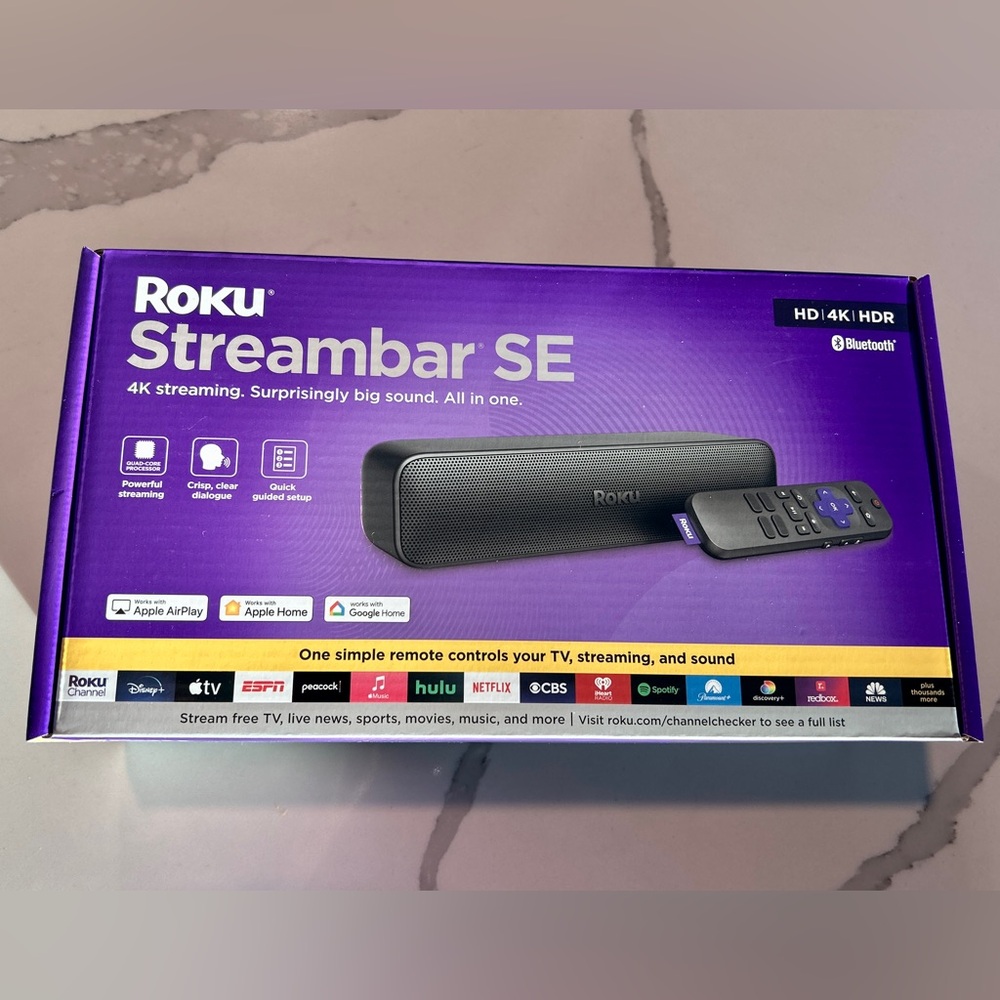 Roku Streambar SE - Purple and Black